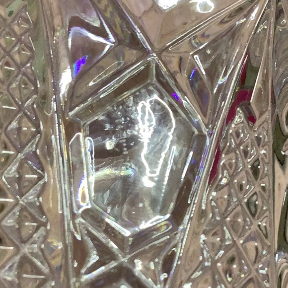 Lead crystal cut glass vase diamond pattern large vase flower vase - Picture 9 of 13